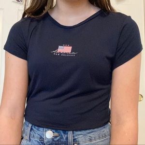 Cropped New Orleans USA Tee